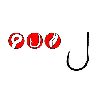 Крючок GAMAKATSU POWER CARP RING EYE NSB №18 10шт