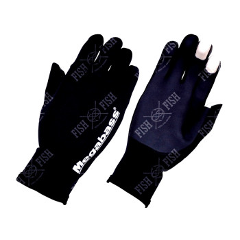 Перчатки MEGABASS Ti GLOVE BLACKxBLACK (XXL)