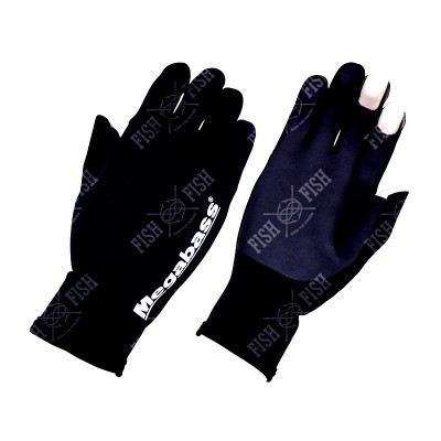 Перчатки MEGABASS Ti GLOVE BLACKxBLACK (XXL)