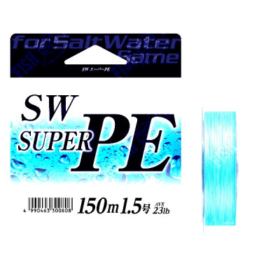 Шнур Yamatoyo SW SUPER PE, BLUE-PE 150 m, 3,0 36 lbs,