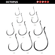 Крючок GAMAKATSU HOOK OCTOPUS CIRCLE № 01 8шт BLACK