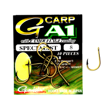 Крючок GAMAKATSU A1 G-CARP CAMOU GREEN SPECIALIST № 08, 10шт