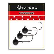Джигголівка вольфрам Viverra 2,7g #1 Black (3шт) (332TBJ01)