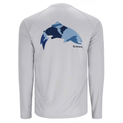 Реглан Simms Tech Tee Artist Series Trout/Sterling XXL (13533-1095-60)