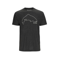 Футболка Simms Trout Outline T-Shirt Charcoal Heather XL (13519-086-50)