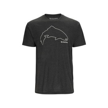 Футболка Simms Trout Outline T-Shirt Charcoal Heather XL (13519-086-50)