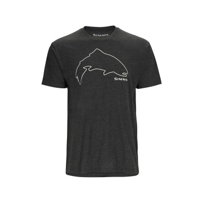 Футболка Simms Trout Outline T-Shirt Charcoal Heather XL (13519-086-50)