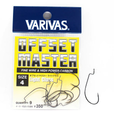 Гачок оффсетный Varivas Offset Master Light Class #4 9pcs (VA 70401)