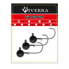 Джигголівка вольфрам Viverra 5,3g #3/0 Black (3шт) (316TBJ30)