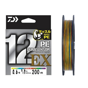 Шнур Daiwa UVF PE Dura Sensor X12EX+Si3 5C 200m 5.8kg 0.128mm #0.6 (17302364)