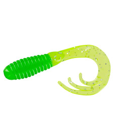 Силікон Big Bite Baits Triple Tip Grub 2" 10pc #Green/Chart Silver (2317480)