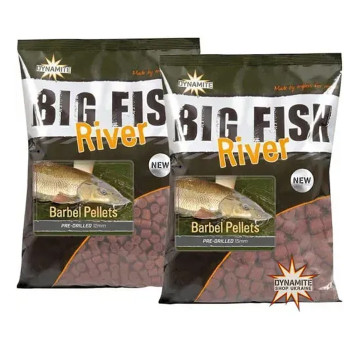 Пелетс Dynamite Baits Big Fish River Barbel Pre-Drilled 15mm 1.8kg (DY1376)