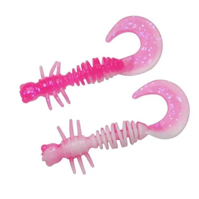 Cилікон Berkley PowerBait Power Curly 40mm 12pcs #Pink/White (1621134)