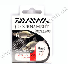 Гачки з повідцем Daiwa Tournament Bream №12 0.16mm 70cm 10pcs (14456-012)
