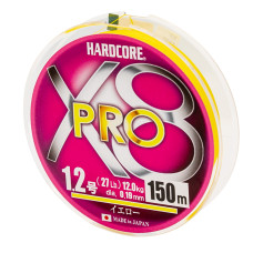 Шнур Duel Hardcore X8 PRO 150m 0.19mm 12.0kg #1.2 (H3881-Y)