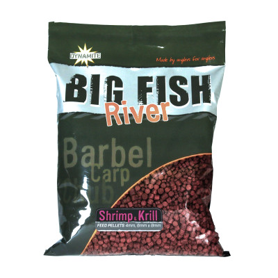 Пелетс Dynamite Baits Big Fish River Pellets Shrimp & Krill 4mm 6mm 8mm 1.8kg (DY1366)