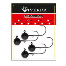 Джигголівка вольфрам Viverra 0,9g #4 Black (4шт) (132TBJ04)