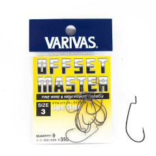 Гачок оффсетный Varivas Offset Master Light Class #3 9pcs (VA 70402)
