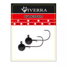 Джигголівка вольфрам Viverra 10,6g #1/0 Black (2шт) (38TBJ10)