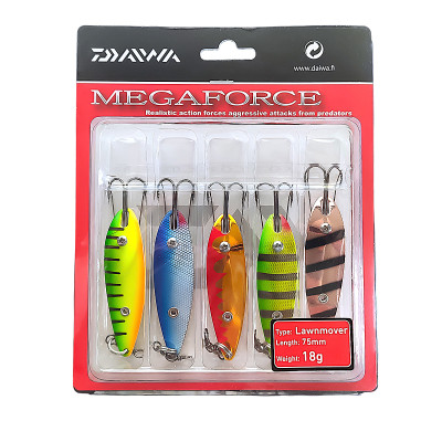 Набір блешень Daiwa Megaforce Lawnmover 75mm 18g 5pcs (198056-MLLK18)