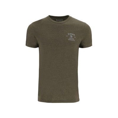 Футболка Simms Stacked Bass T-Shirt Military Heather XL (14206-914-50)