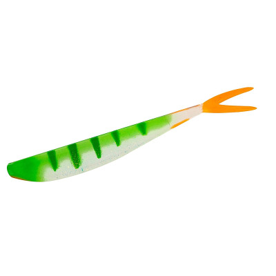 Силікон Big Bite Baits Slim Minnow Painted 4" 6pc #Light Perch /Org Tail (2317417)