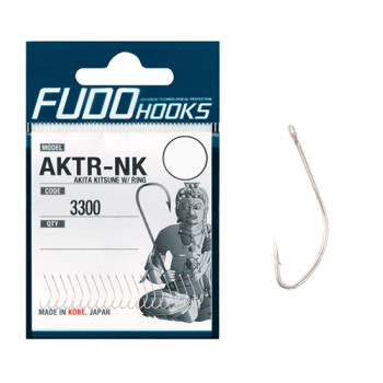 Гачки Fudo Akita Kitsune W/Ring Black 20 (19 шт.) (FHBN330120)