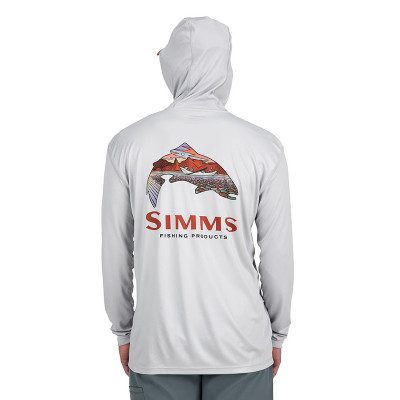 Худі Simms Tech Hoody - Artist Series Trout Logo Flame/Sterling XL (13521-859-50)
