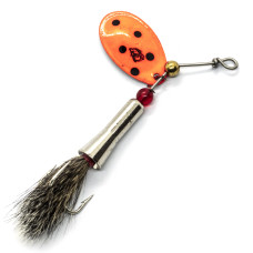 Блешня Dardevle Notangle Spinner 3g #Flo Orange/Black Dots (4250)