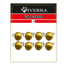 Разборная вольфрамовая чебурашка Viverra 1,5g Gold (8шт) (1.5TCBS-G)