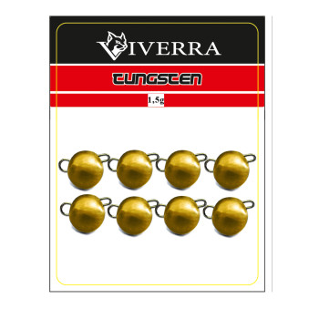 Разборная вольфрамовая чебурашка Viverra 1,5g Gold (8шт) (1.5TCBS-G)