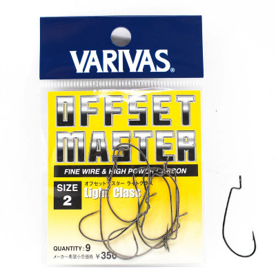 Гачок оффсетный Varivas Offset Master Light Class #2 9pcs (VA 70403)