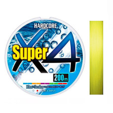 Шнур Duel Hardcore Super X4 200m Hi-Vis Yellow 9.0kg 0.19mm #1.2 (H4307-Y)