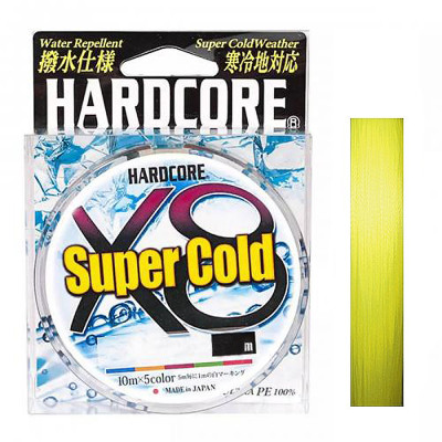 Шнур Duel Hardcore Super Cold X8 150m Hi-Vis Yellow 5.8kg 0.13mm #0.6 (H4473-Y)