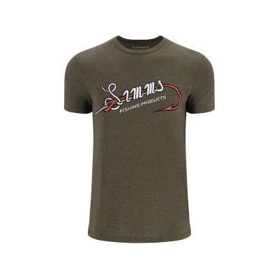 Футболка Simms Hook & Loop T-Shirt Military Heather L (14102-914-40)