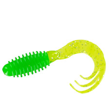 Силікон Big Bite Baits Ring Triple Tip Grub 2" 10pc #Spring Green Chart Tail (2317441)