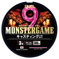 Шнур Duel Monster Game 9 300m Pinkpurple 25kg 0.3mm #3 (H4546-PP)