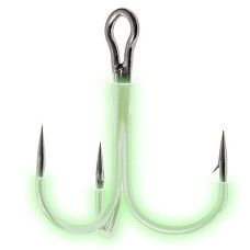 Трійник Fladen люмінесцентний Treble hooks luminous 5pcs size 8/0 (14-0180)