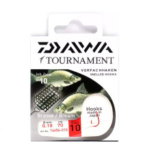 Гачки з повідцем Daiwa Tournament Bream Red №10 0.18mm 70cm 10pcs (14456-010)