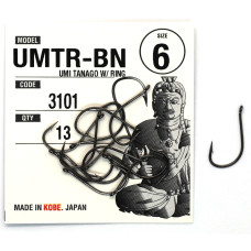 Гачки Fudo Umi Tanago W/Ring Black 6 (13 шт.) (FHBN31016)