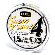 Шнур Duel Super X-Wire 4 150m Silver 10kg 0.21mm #1.5 (H3583-S)