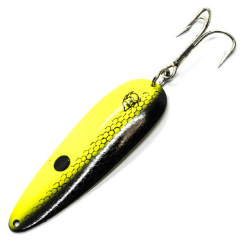 Блешня Dardevle 93mm 28g #Scale Chartreuse/Blk Stripe (00-516)