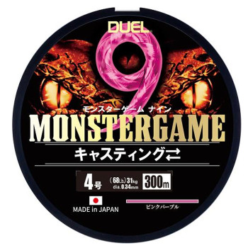 Шнур Duel Monster Game 9 300m Pinkpurple 31kg 0.34mm #4 (H4547-PP)