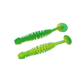 Cилікон Berkley PowerBait Power Leech 50mm 12pcs #Sprng Grn/Snsne Ylw (1621149)