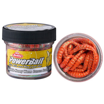 Cилікон Berkley PowerBait Power Honey Worm 25mm 60g #Orange/Scales (1596316)