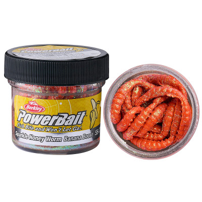 Cилікон Berkley PowerBait Power Honey Worm 25mm 60g #Orange/Scales (1596316)