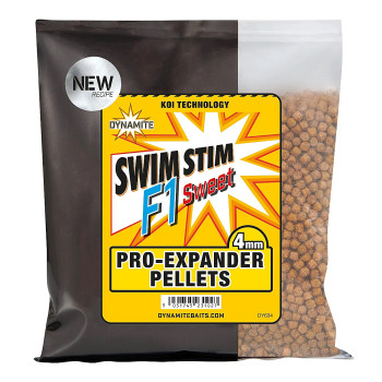 Пелетс Dynamite Baits Swim Stim Pro-Expander Pellets F1 Sweet 4mm 300g (DY634)