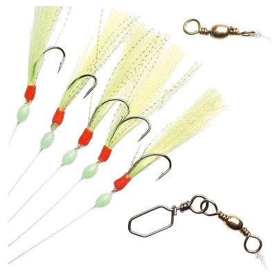 Морський монтаж Fladen Sabiki green & silver 5 hooks size 8 lin (17-1804-8)