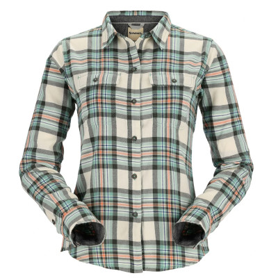 Сорочка жіноча Simms Wms Santee Flannel Shirt Seafoam Camp Plaid XS (13567-657-10)