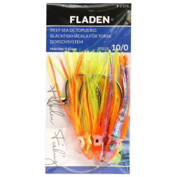 Морской монтаж Fladen Octopus rig Orange Abalone 10/0 3-hook (17-5710)